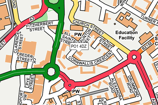 PO1 4DZ map - OS OpenMap – Local (Ordnance Survey)