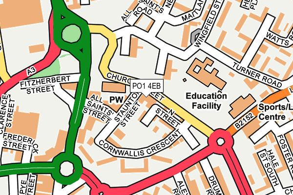 PO1 4EB map - OS OpenMap – Local (Ordnance Survey)