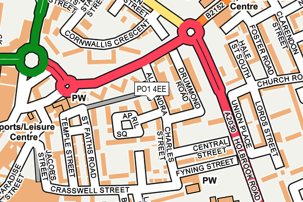 PO1 4EE map - OS OpenMap – Local (Ordnance Survey)