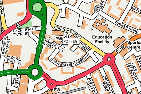 PO1 4EG map - OS OpenMap – Local (Ordnance Survey)