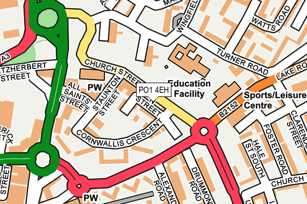 PO1 4EH map - OS OpenMap – Local (Ordnance Survey)