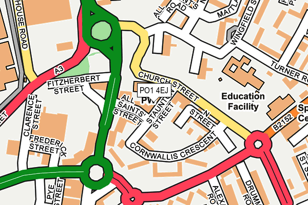 PO1 4EJ map - OS OpenMap – Local (Ordnance Survey)