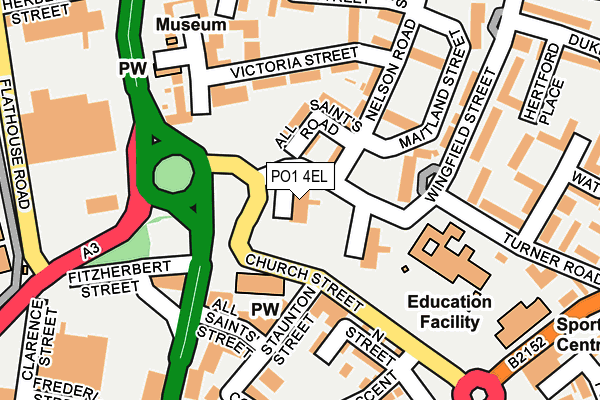 PO1 4EL map - OS OpenMap – Local (Ordnance Survey)