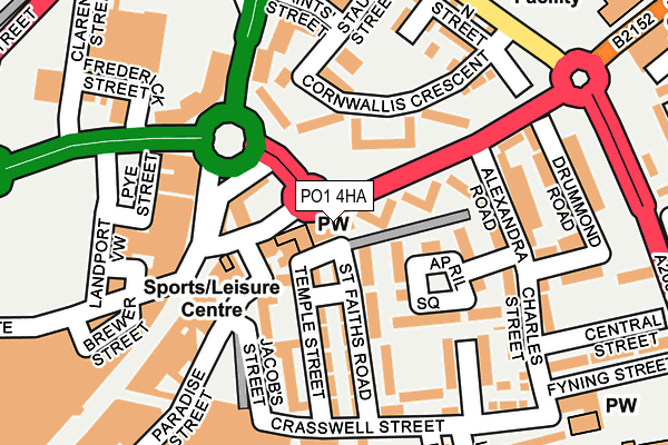 PO1 4HA map - OS OpenMap – Local (Ordnance Survey)