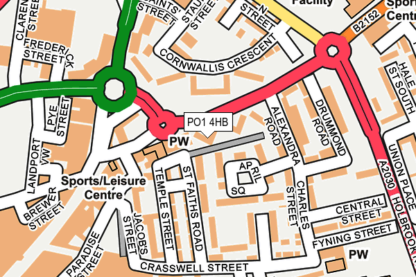 PO1 4HB map - OS OpenMap – Local (Ordnance Survey)