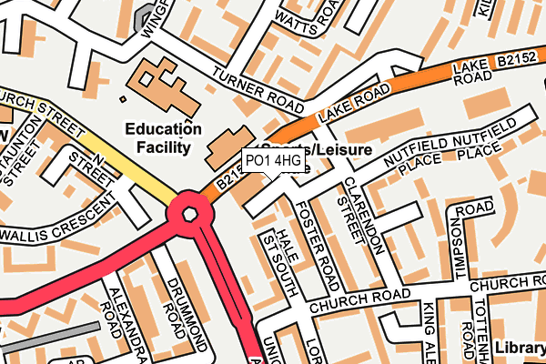 PO1 4HG map - OS OpenMap – Local (Ordnance Survey)