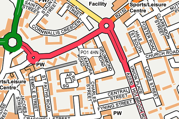 PO1 4HN map - OS OpenMap – Local (Ordnance Survey)