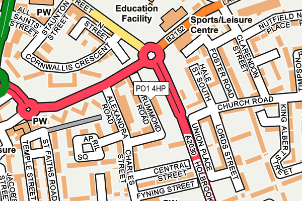 PO1 4HP map - OS OpenMap – Local (Ordnance Survey)