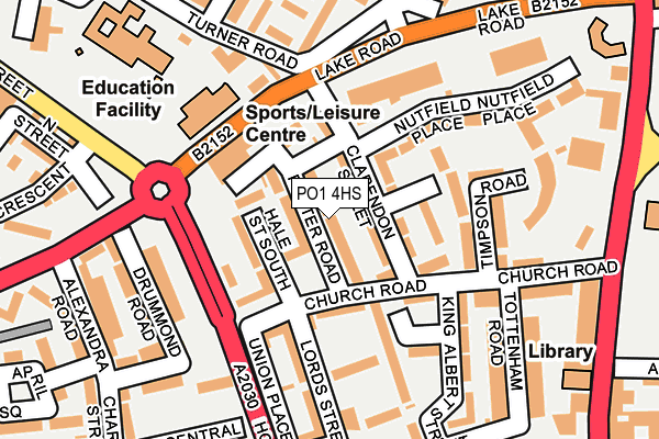 PO1 4HS map - OS OpenMap – Local (Ordnance Survey)