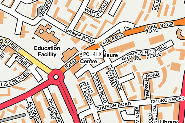 PO1 4HX map - OS OpenMap – Local (Ordnance Survey)