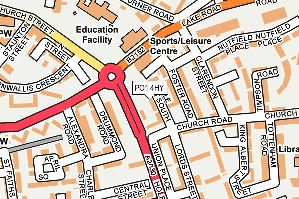 PO1 4HY map - OS OpenMap – Local (Ordnance Survey)