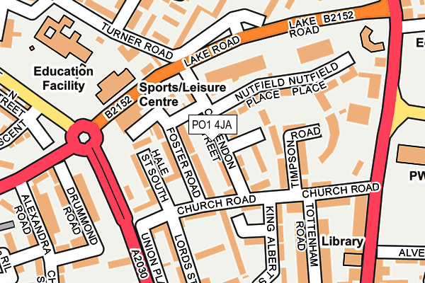 PO1 4JA map - OS OpenMap – Local (Ordnance Survey)