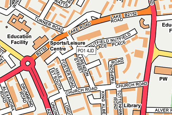 PO1 4JD map - OS OpenMap – Local (Ordnance Survey)