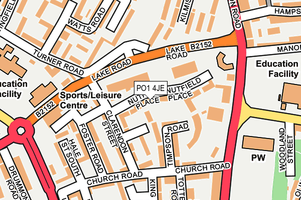 PO1 4JE map - OS OpenMap – Local (Ordnance Survey)