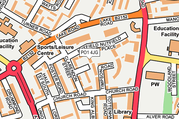 PO1 4JG map - OS OpenMap – Local (Ordnance Survey)