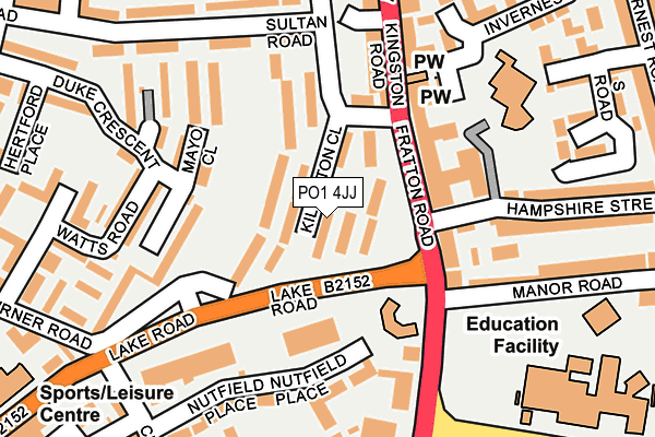 PO1 4JJ map - OS OpenMap – Local (Ordnance Survey)