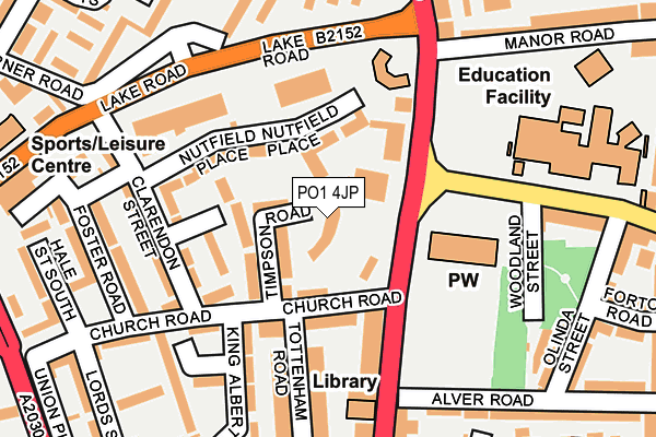 PO1 4JP map - OS OpenMap – Local (Ordnance Survey)