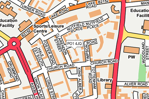 PO1 4JQ map - OS OpenMap – Local (Ordnance Survey)