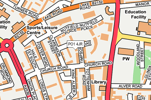 PO1 4JR map - OS OpenMap – Local (Ordnance Survey)