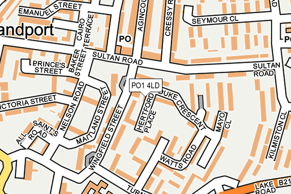 PO1 4LD map - OS OpenMap – Local (Ordnance Survey)