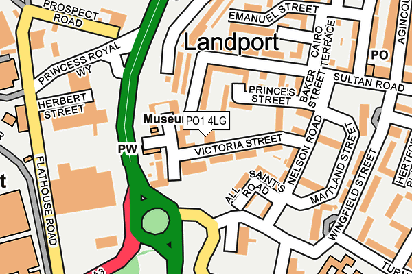 PO1 4LG map - OS OpenMap – Local (Ordnance Survey)