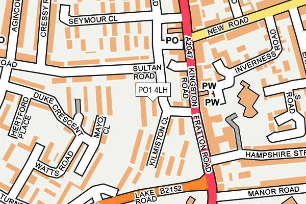 PO1 4LH map - OS OpenMap – Local (Ordnance Survey)