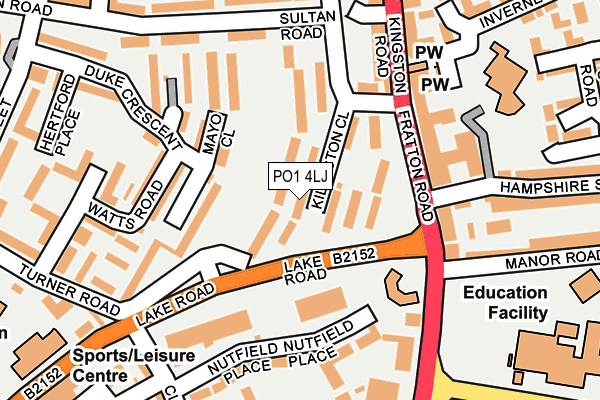 PO1 4LJ map - OS OpenMap – Local (Ordnance Survey)