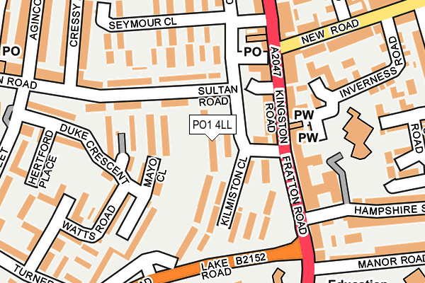 PO1 4LL map - OS OpenMap – Local (Ordnance Survey)