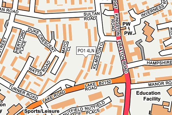 PO1 4LN map - OS OpenMap – Local (Ordnance Survey)