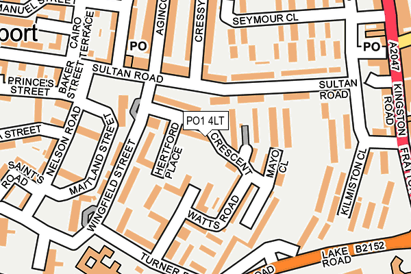 PO1 4LT map - OS OpenMap – Local (Ordnance Survey)