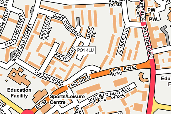 PO1 4LU map - OS OpenMap – Local (Ordnance Survey)