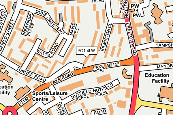 PO1 4LW map - OS OpenMap – Local (Ordnance Survey)