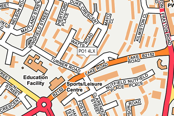 PO1 4LX map - OS OpenMap – Local (Ordnance Survey)