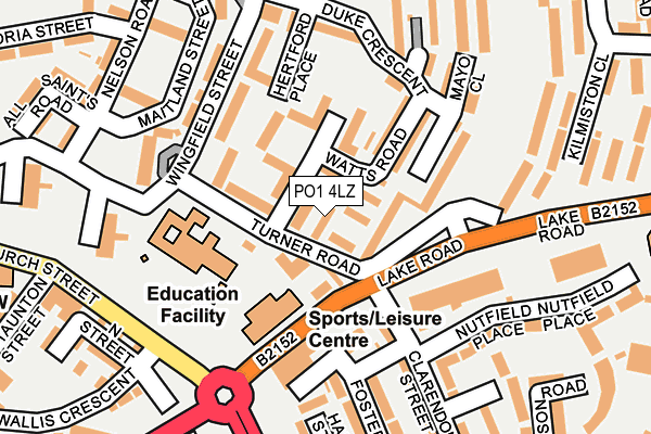 PO1 4LZ map - OS OpenMap – Local (Ordnance Survey)