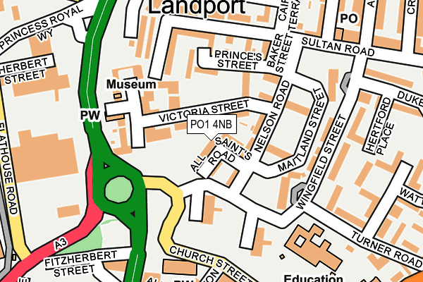 PO1 4NB map - OS OpenMap – Local (Ordnance Survey)