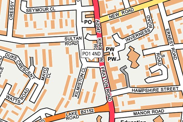 PO1 4ND map - OS OpenMap – Local (Ordnance Survey)