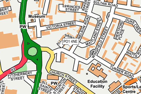 PO1 4NE map - OS OpenMap – Local (Ordnance Survey)