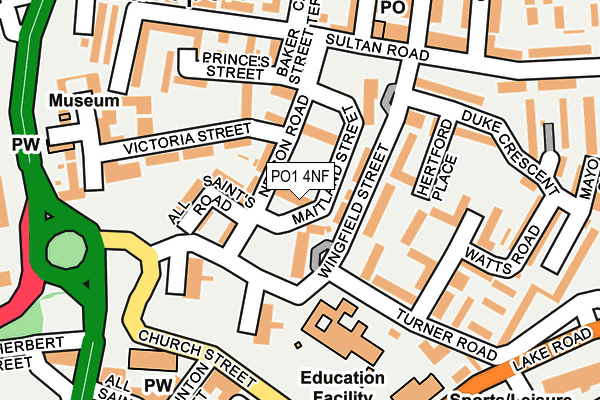 PO1 4NF map - OS OpenMap – Local (Ordnance Survey)