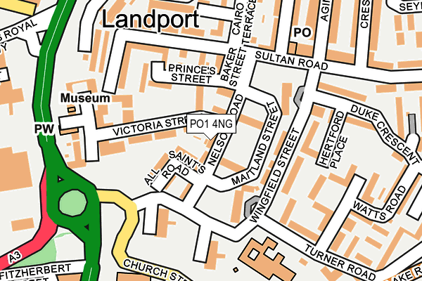 PO1 4NG map - OS OpenMap – Local (Ordnance Survey)