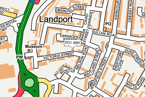PO1 4NH map - OS OpenMap – Local (Ordnance Survey)