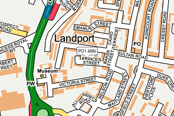 PO1 4NN map - OS OpenMap – Local (Ordnance Survey)