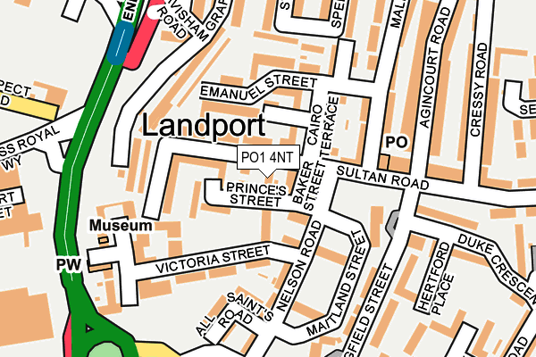 PO1 4NT map - OS OpenMap – Local (Ordnance Survey)