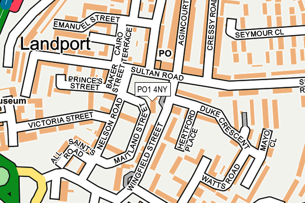 PO1 4NY map - OS OpenMap – Local (Ordnance Survey)