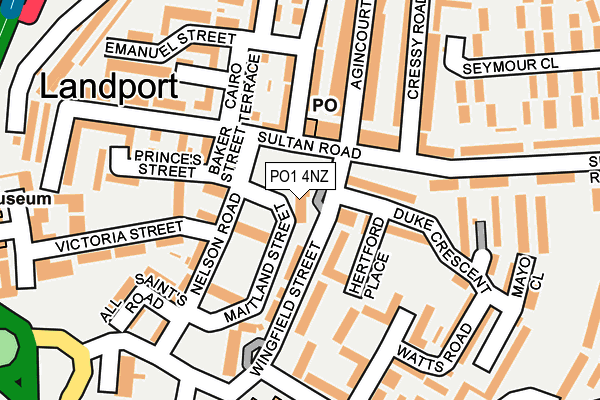 PO1 4NZ map - OS OpenMap – Local (Ordnance Survey)