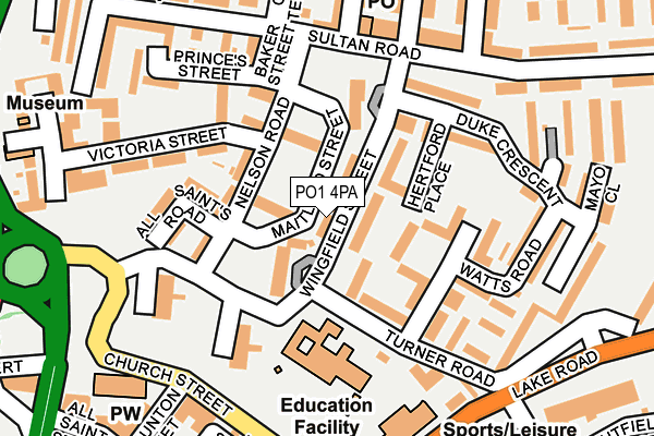 PO1 4PA map - OS OpenMap – Local (Ordnance Survey)