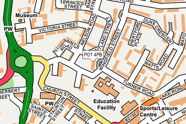 PO1 4PB map - OS OpenMap – Local (Ordnance Survey)