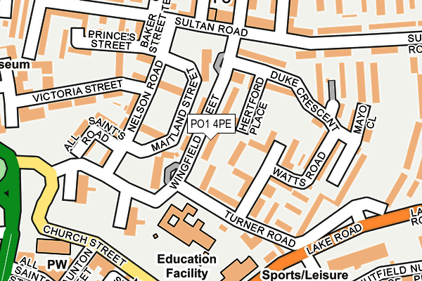 PO1 4PE map - OS OpenMap – Local (Ordnance Survey)