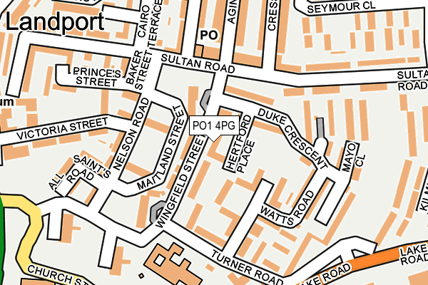 PO1 4PG map - OS OpenMap – Local (Ordnance Survey)