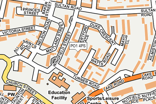 PO1 4PS map - OS OpenMap – Local (Ordnance Survey)