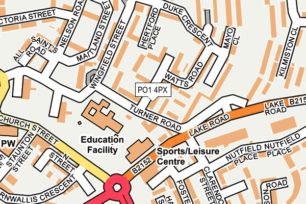 PO1 4PX map - OS OpenMap – Local (Ordnance Survey)